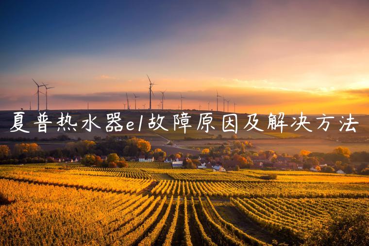 夏普热水器e1故障原因及解决方法