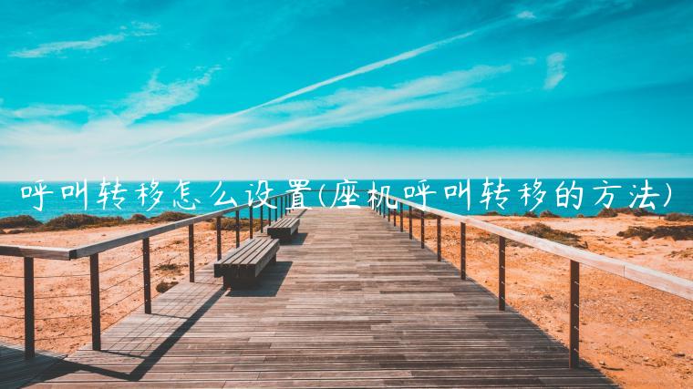呼叫转移怎么设置(座机呼叫转移的方法)