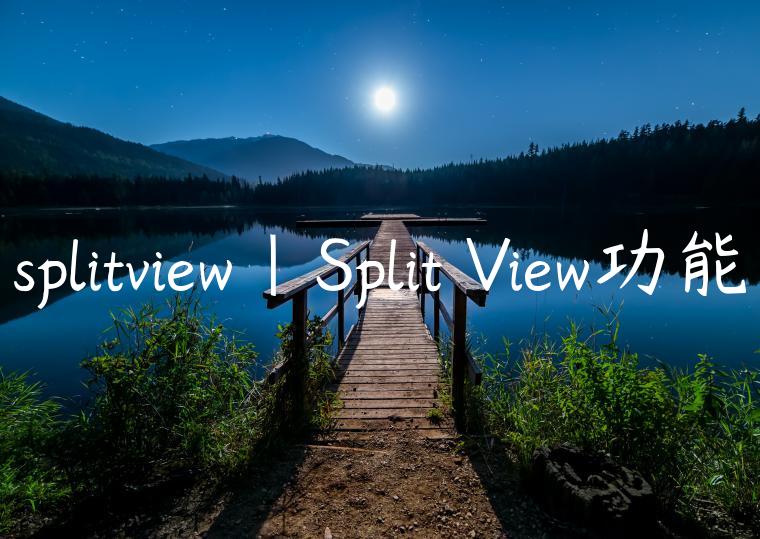 splitview|Split View功能