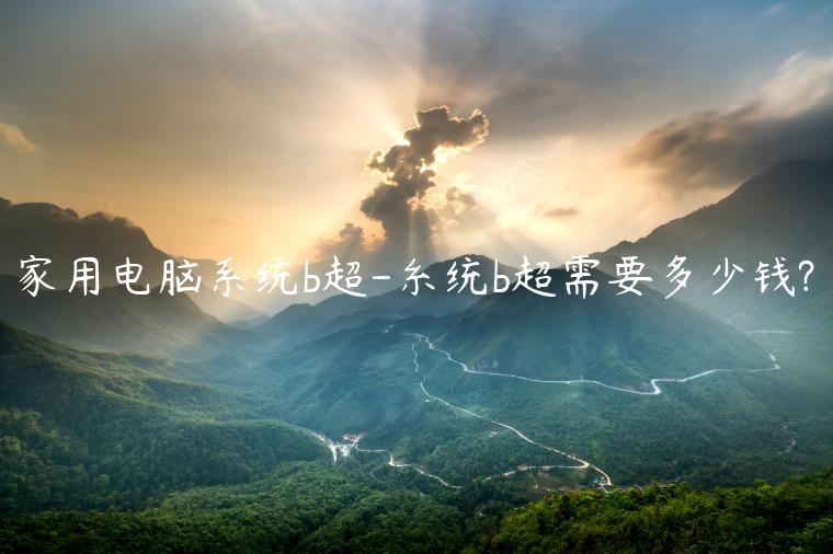 家用电脑系统b超-糸统b超需要多少钱?