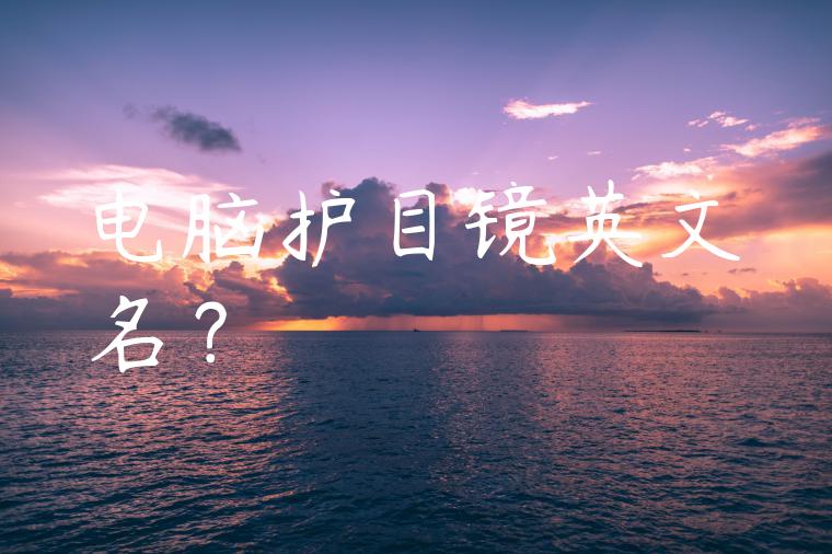 电脑护目镜英文名？