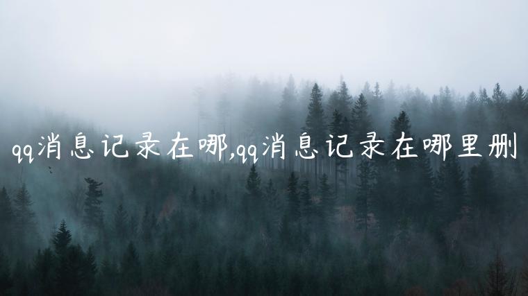qq消息记录在哪,qq消息记录在哪里删