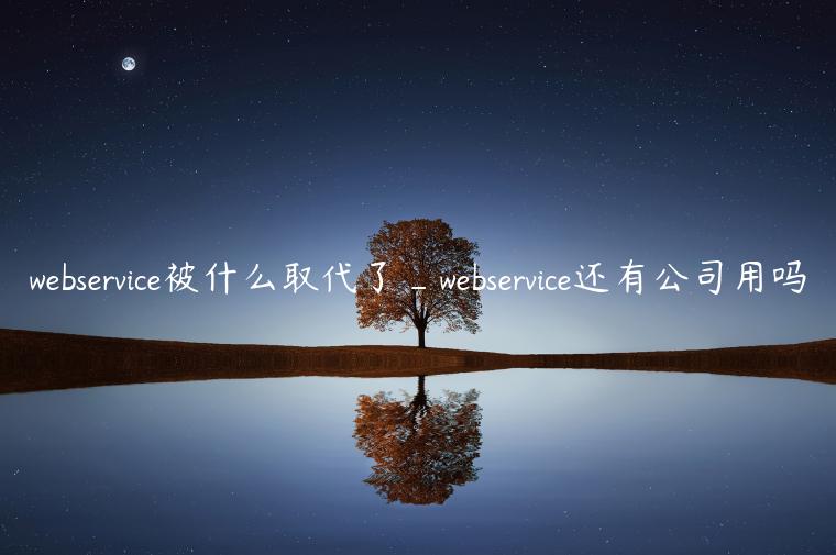 webservice被什么取代了_webservice还有公司用吗