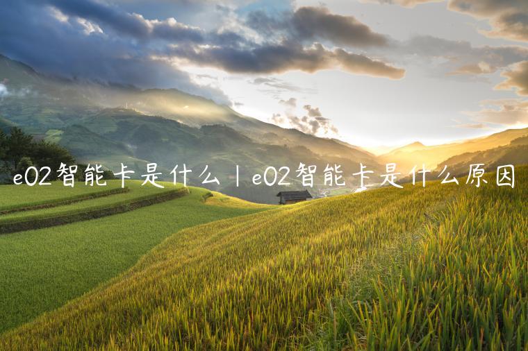 e02智能卡是什么|e02智能卡是什么原因