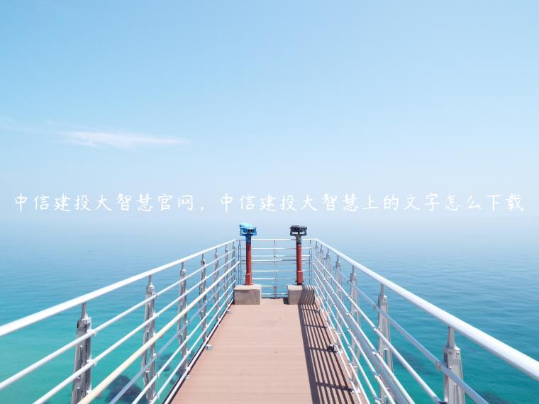 中信建投大智慧官网，中信建投大智慧上的文字怎么下载