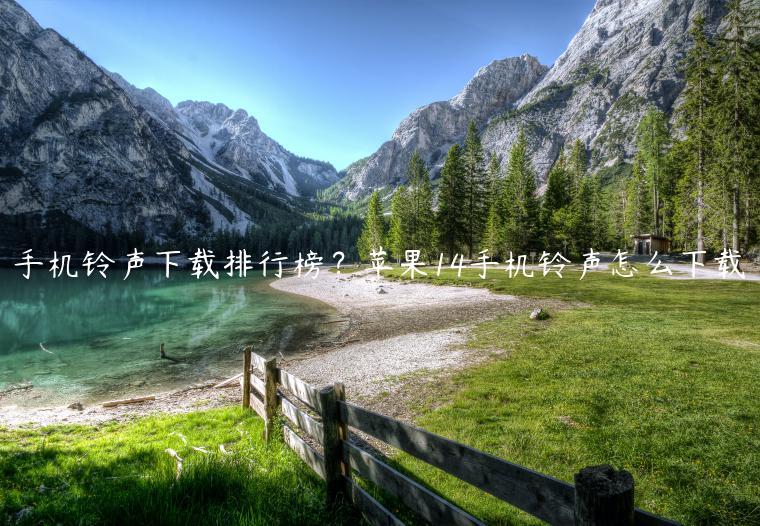 手机铃声下载排行榜？苹果14手机铃声怎么下载