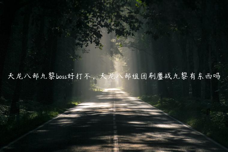 天龙八部九黎boss好打不，天龙八部组团刷鏖战九黎有东西吗