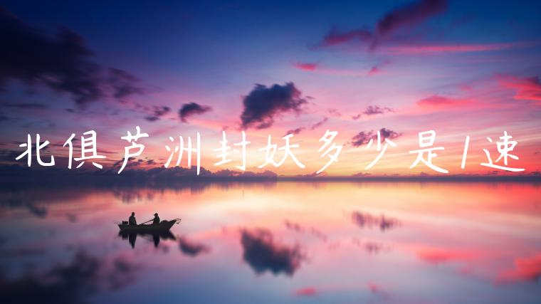 北俱芦洲封妖多少是1速