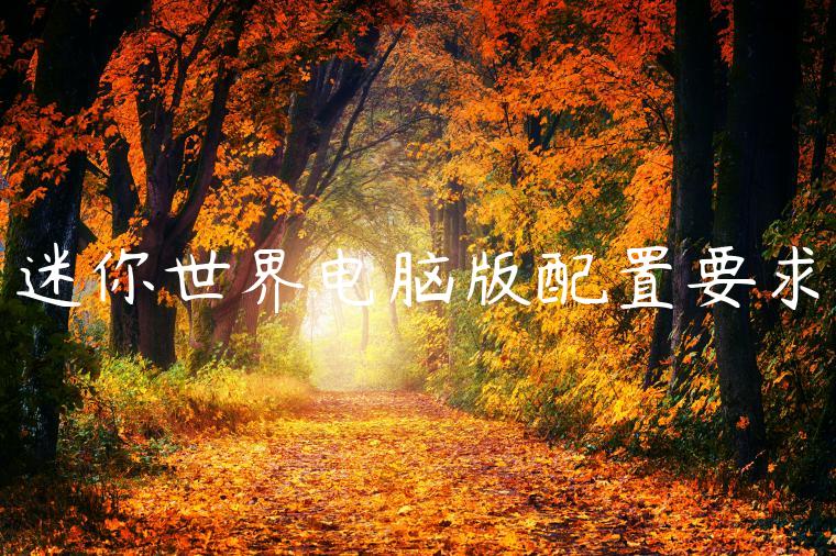 迷你世界电脑版配置要求