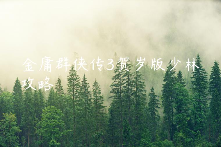 金庸群侠传3贺岁版少林攻略