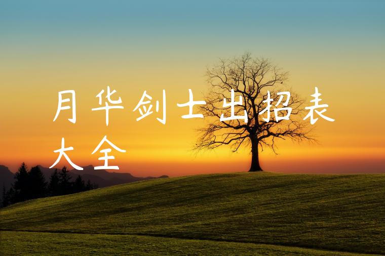 月华剑士出招表大全