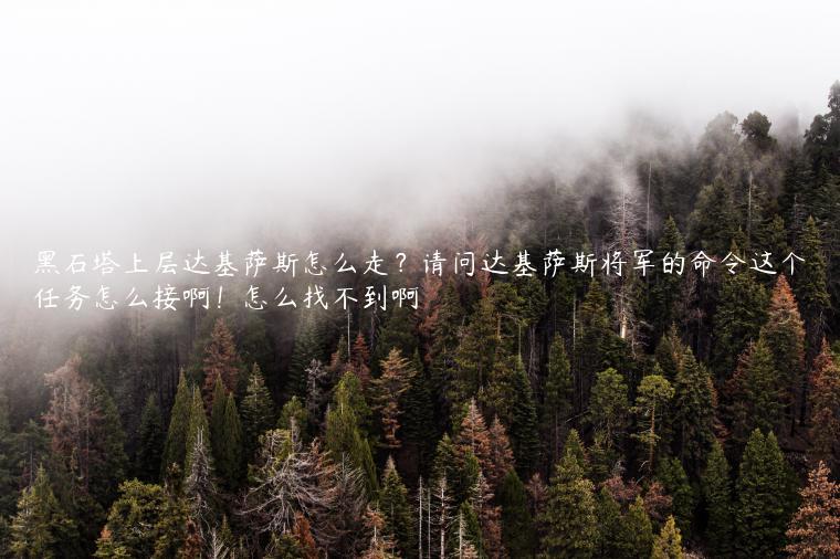 黑石塔上层达基萨斯怎么走？请问达基萨斯将军的命令这个任务怎么接啊！怎么找不到啊