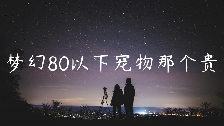 梦幻80以下宠物那个贵