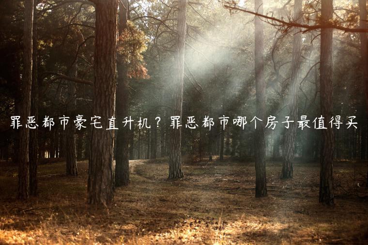 罪恶都市豪宅直升机？罪恶都市哪个房子最值得买