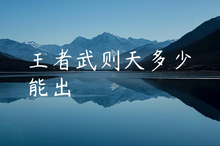 王者武则天多少能出