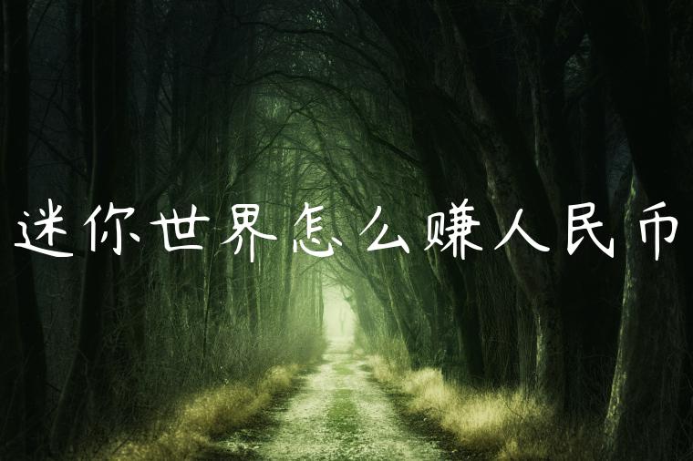 迷你世界怎么赚人民币