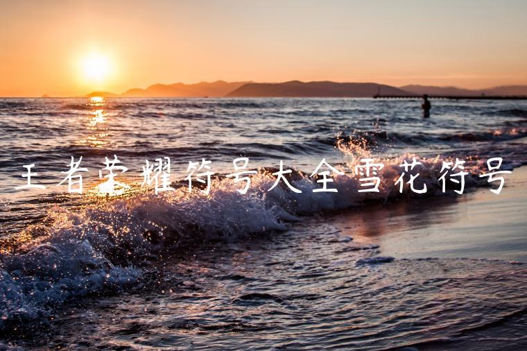 王者荣耀符号大全雪花符号