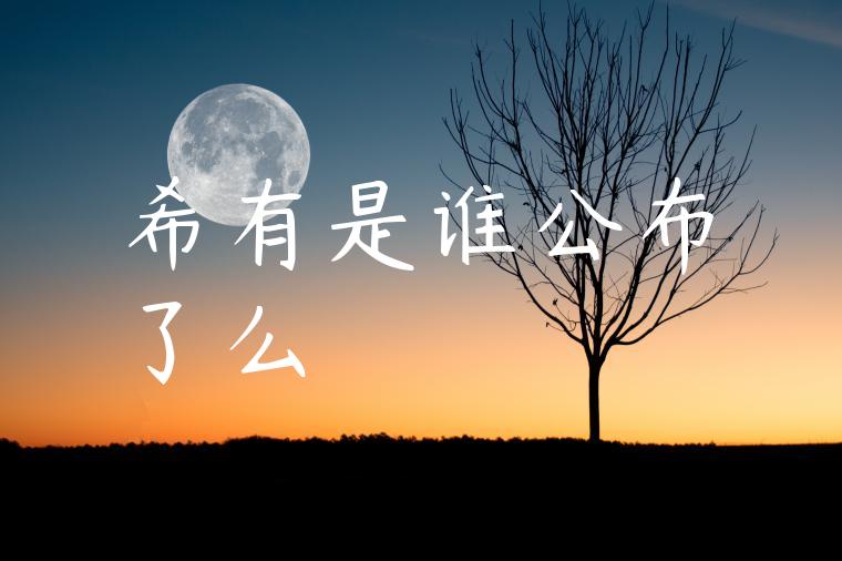 希有是谁公布了么