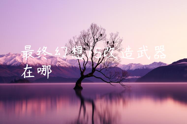 最终幻想15改造武器在哪