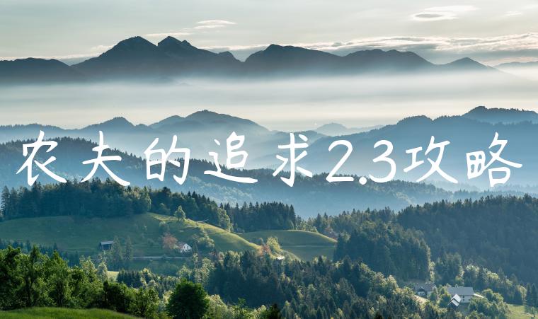 农夫的追求2.3攻略