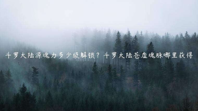 斗罗大陆源魂力多少级解锁？斗罗大陆苍虚魂脉哪里获得