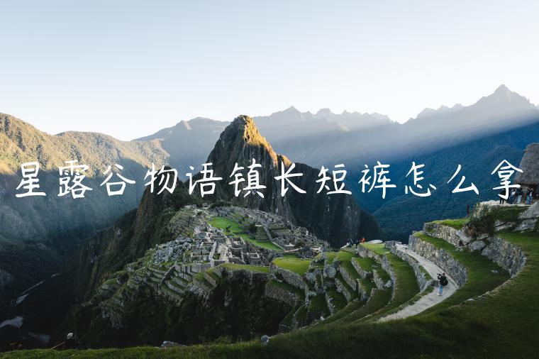星露谷物语镇长短裤怎么拿