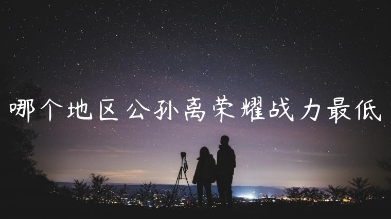 哪个地区公孙离荣耀战力最低
