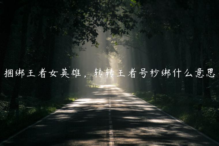 捆绑王者女英雄，转转王者号秒绑什么意思