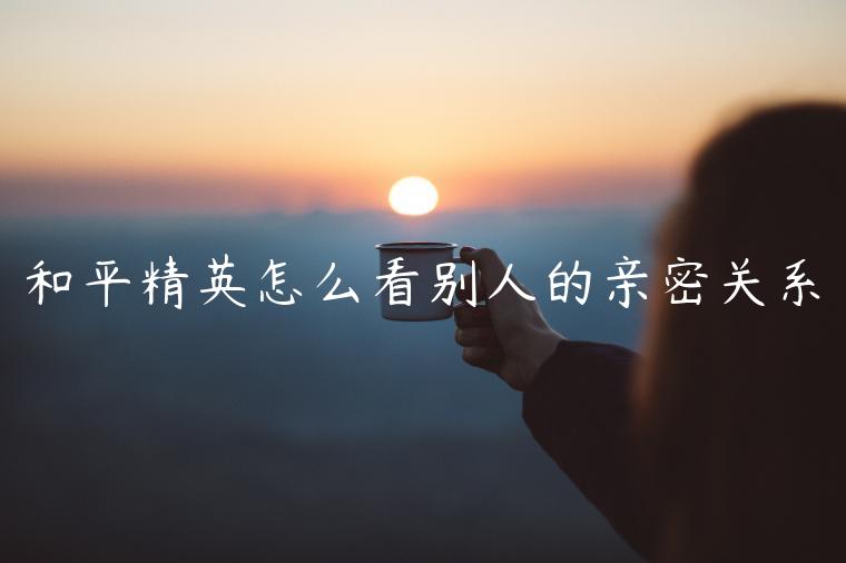 和平精英怎么看别人的亲密关系