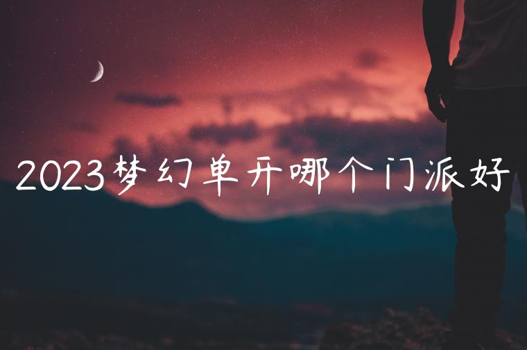 2023梦幻单开哪个门派好