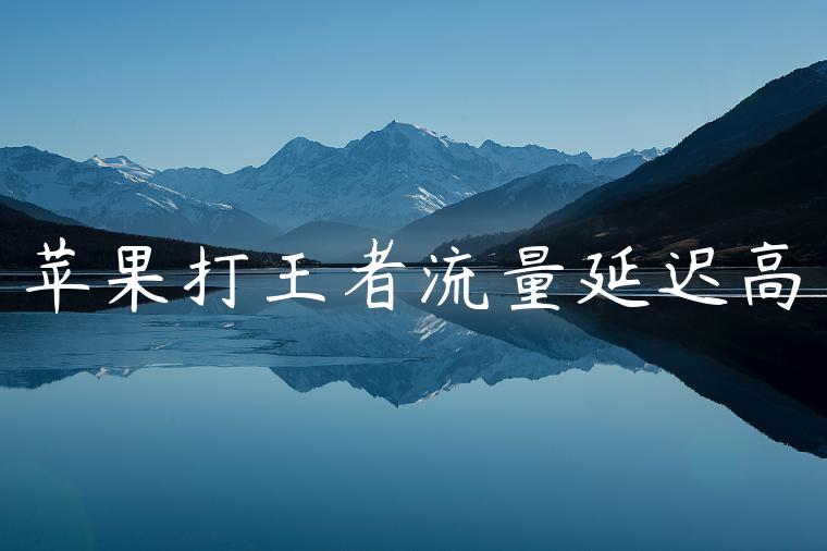 苹果打王者流量延迟高
