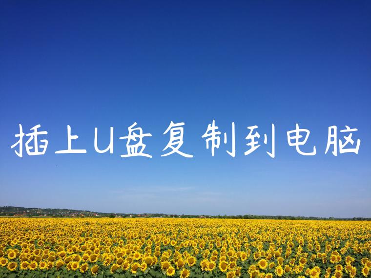 插上U盘复制到电脑