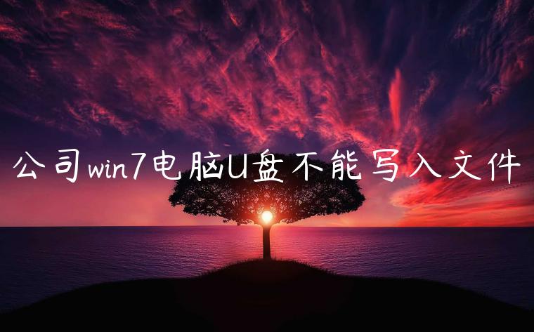 公司win7电脑U盘不能写入文件