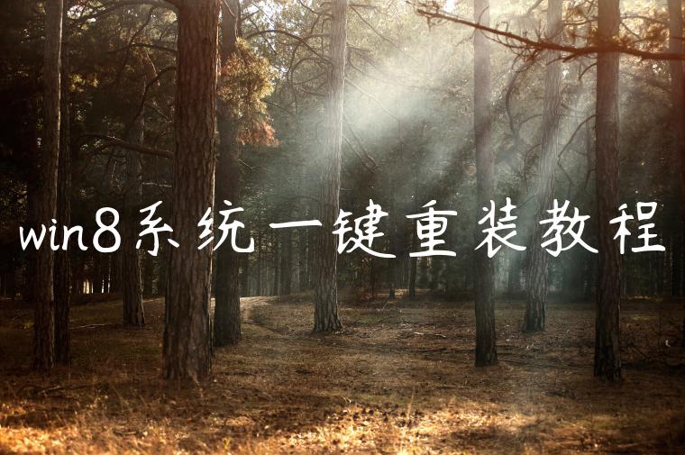 win8系统一键重装教程