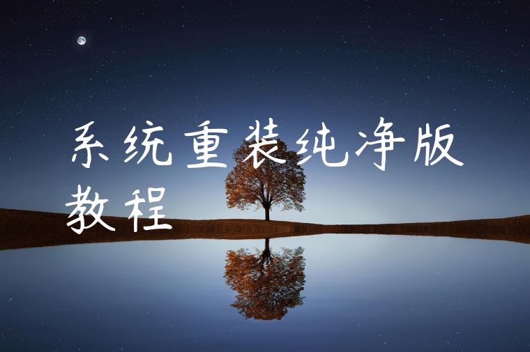 系统重装纯净版教程