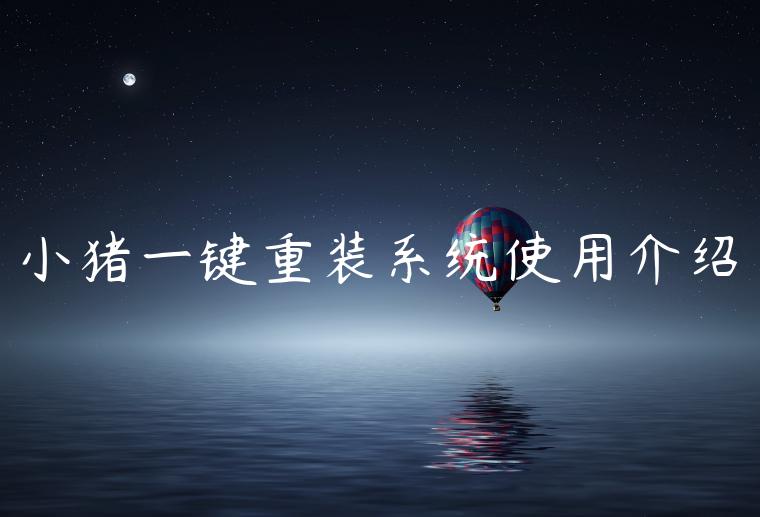 小猪一键重装系统使用介绍