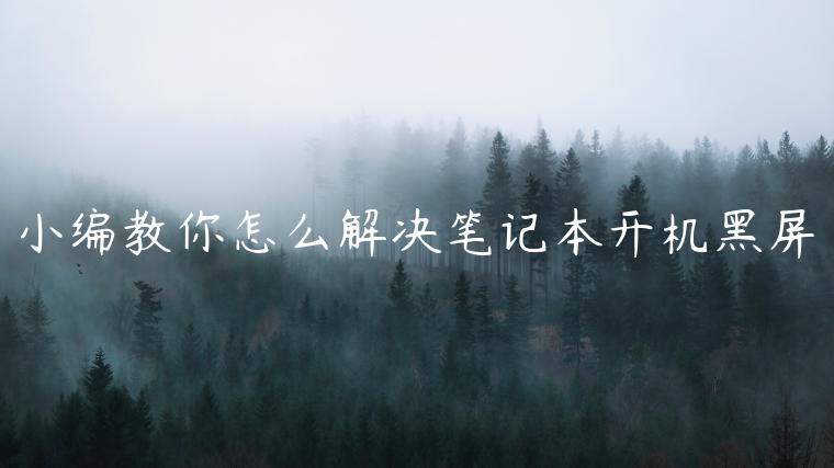 小编教你怎么解决笔记本开机黑屏