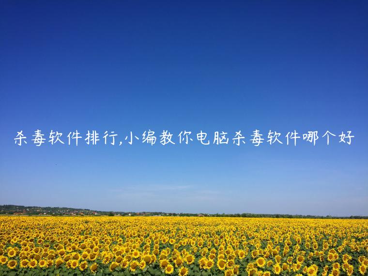 杀毒软件排行,小编教你电脑杀毒软件哪个好