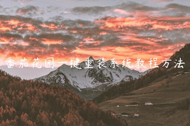 番茄花园一键重装系统教程方法