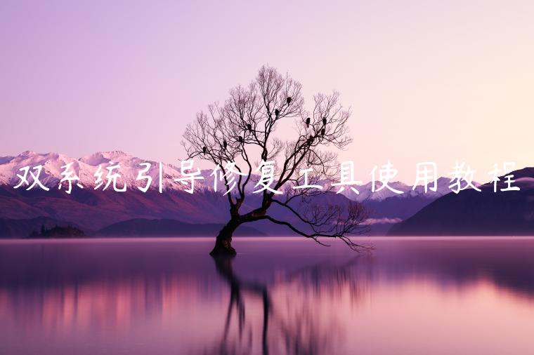 双系统引导修复工具使用教程