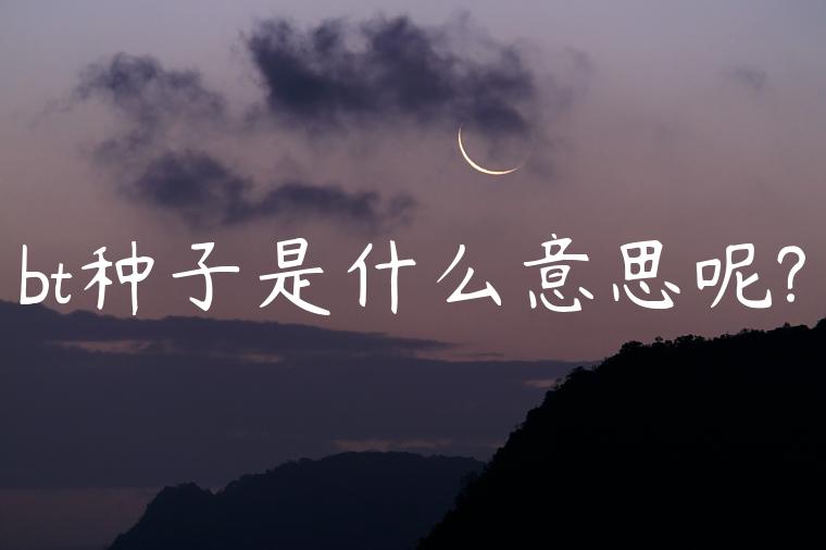 bt种子是什么意思呢?