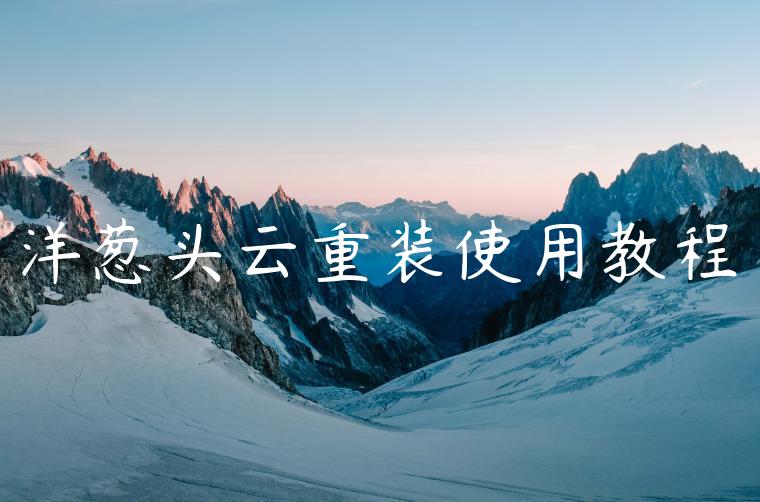 洋葱头云重装使用教程