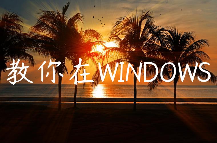 教你在WINDOWS