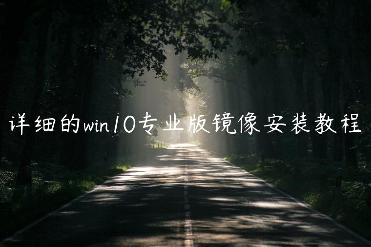 详细的win10专业版镜像安装教程