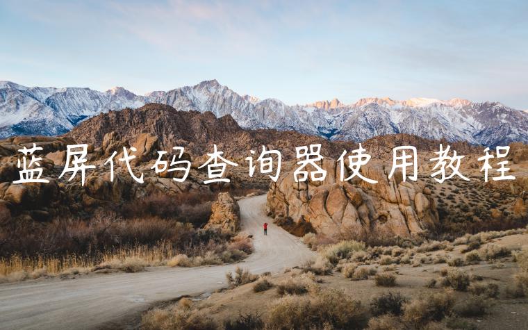 蓝屏代码查询器使用教程