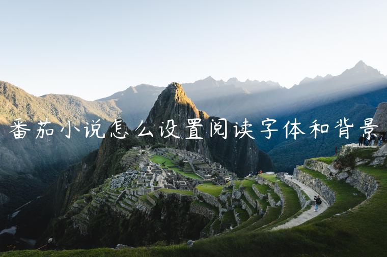 番茄小说怎么设置阅读字体和背景