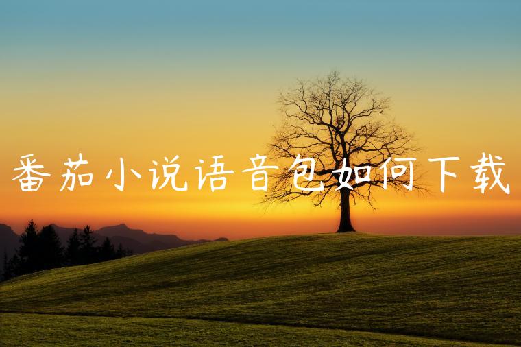 番茄小说语音包如何下载