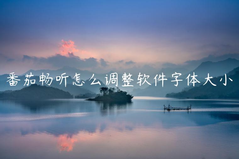 番茄畅听怎么调整软件字体大小