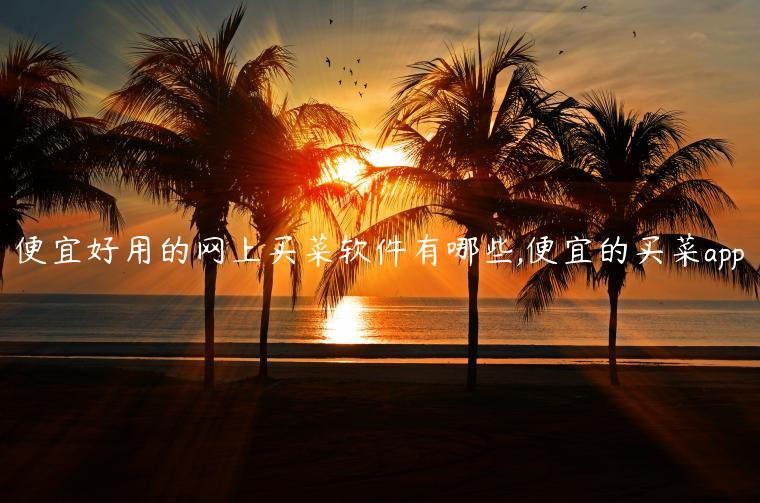 便宜好用的网上买菜软件有哪些,便宜的买菜app