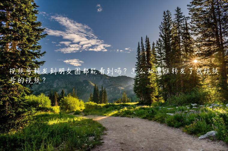 视频号转发到朋友圈都能看到吗？怎么知道谁转发了我视频号的视频？